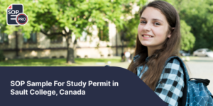 SOP Sample For Study Permit in Sault College, Canada - SOP Pro