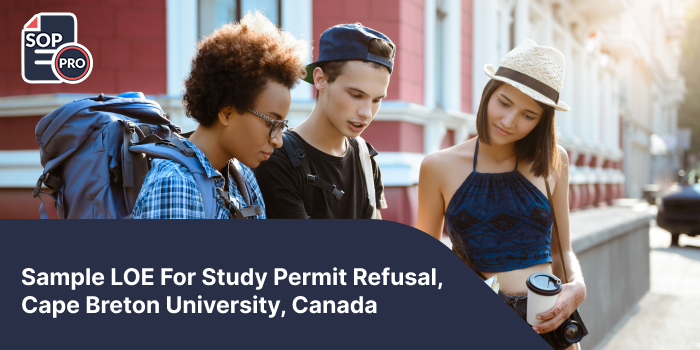 Sample LOE For Study Permit Refusal, Cape Breton University, Canada