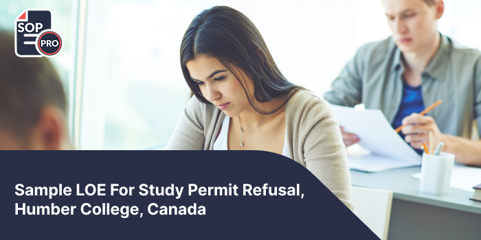 Sample LOE For Study Permit Refusal, Humber College, Canada